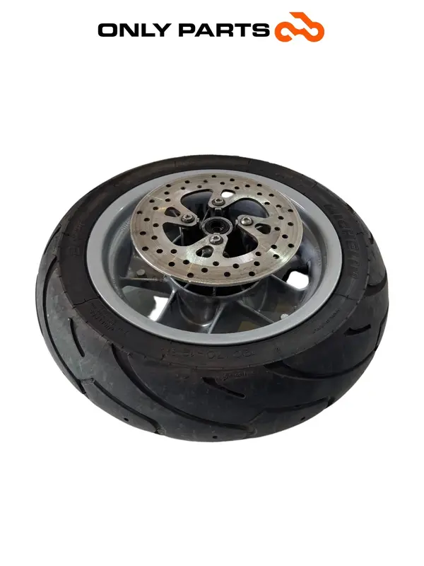 Cerchio grigio ruota Anteriore + Disco Freno Mbk Skyliner 125cc anno - 1999 — 3