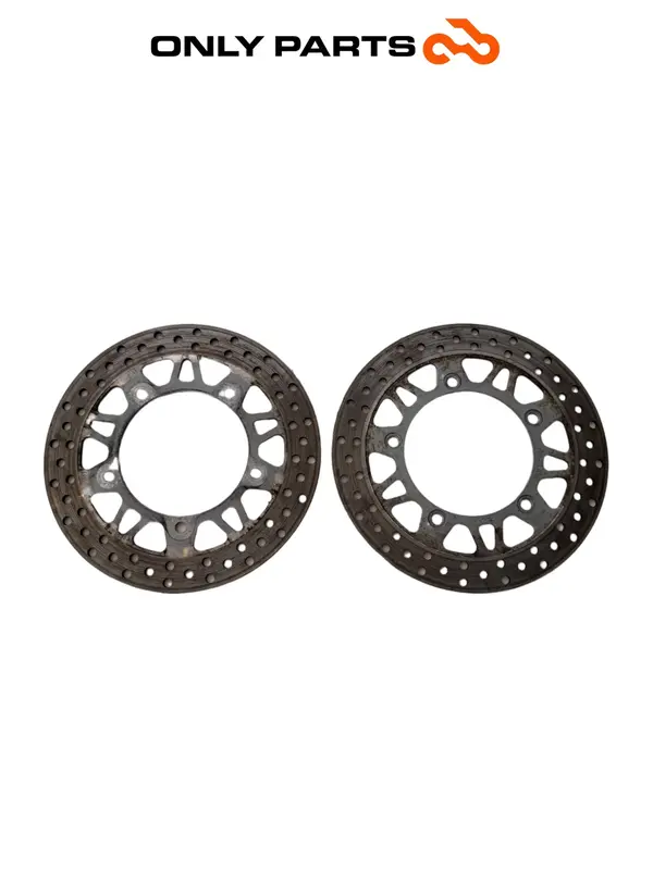 COPPIA DISCHI FRENO ANTERIORI SUZUKI BURGMAN 650 CC 2010 / FRONT BRAKE DISCS OEM — 2