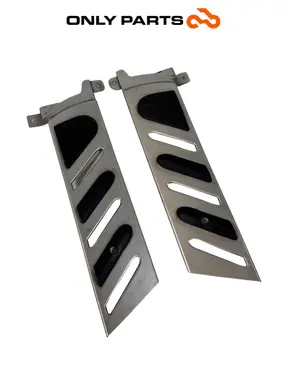Coppia fianchetti / carter copri telaio BMW F 650 CS 2001 Grigio usato — foto reale 2