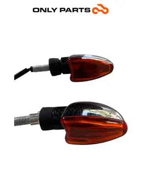 Coppia frecce anteriori KTM Super Duke 990cc 2006 Nero/Arancione usato — foto reale 5