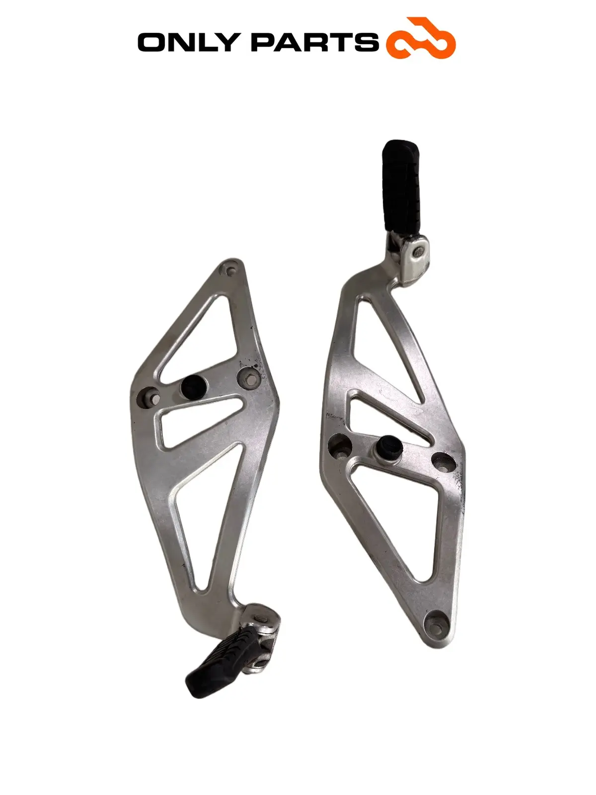 Coppia pedane passeggero KTM Super Duke 990cc 2006 Nero/Arancione usato — foto reale 4