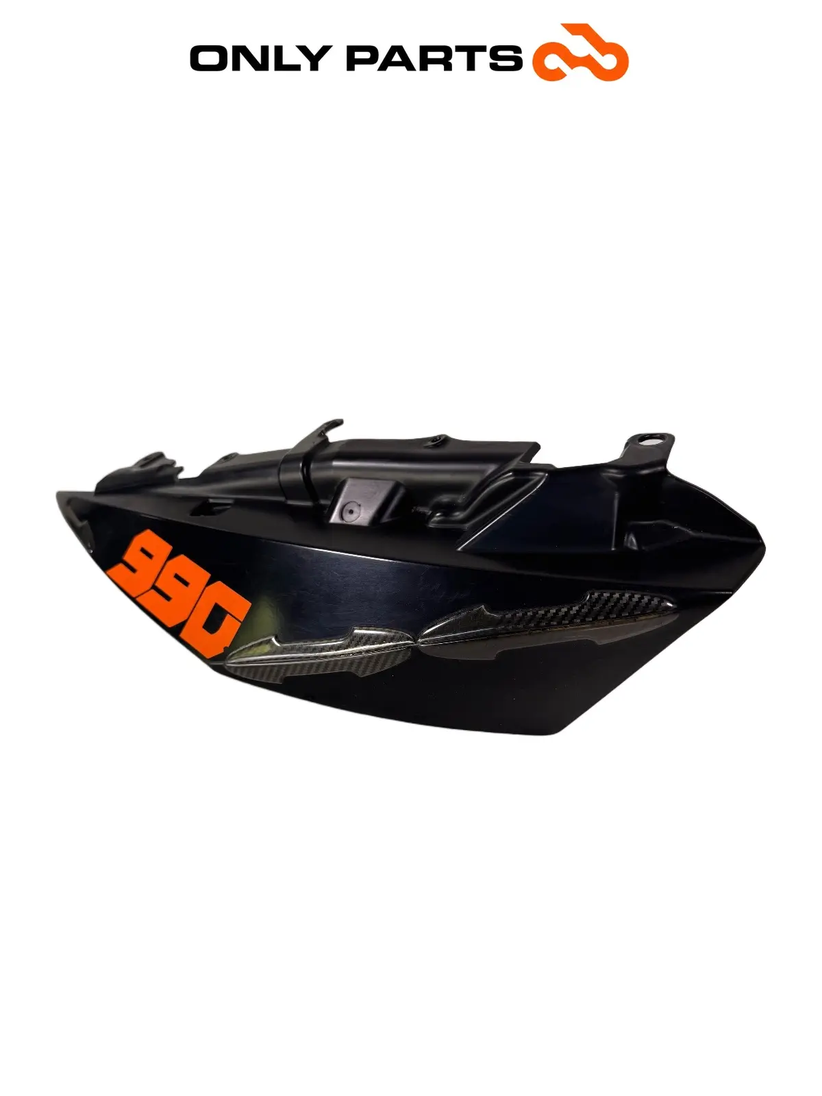 Fianchetto posteriore DX KTM Super Duke 990cc 2006 Nero/Arancione usato — foto reale 2