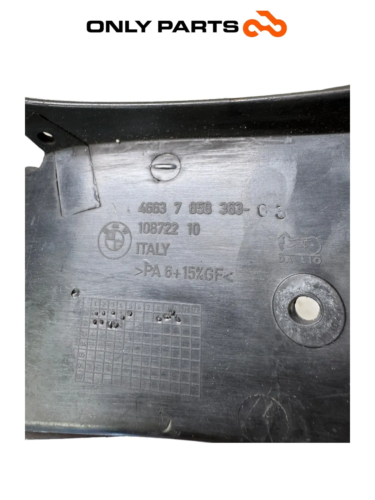 Pannello copertura vano porta oggetti BMW F 650 CS 2001 Grigio usato — foto reale 9
